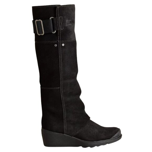 Sorel Shoes - Sorel Toronto Wedge Boots Black Suede Size 9.5